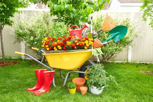 Local garden redesign work showing patio and lawn improvements