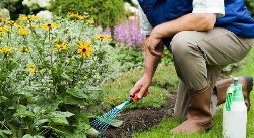 Finished hard landscaping features for a Hanwell property